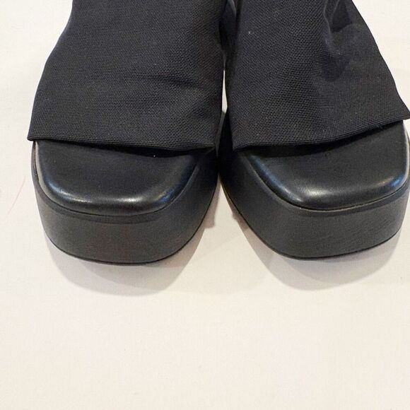 Steve Madden VTG 90’s Slinky Sandal Platform Shoe Size 8 Black Stretch Y2K - Picture 6 of 9